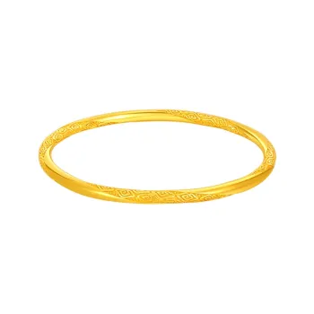 CHOW TAI SENG 990 Fine Silver Bangles Women's