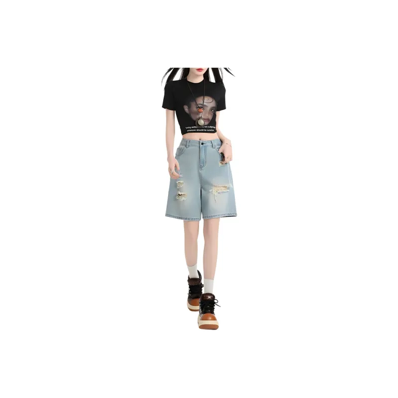 LCEVHZ'S Denim Shorts Women's-6
