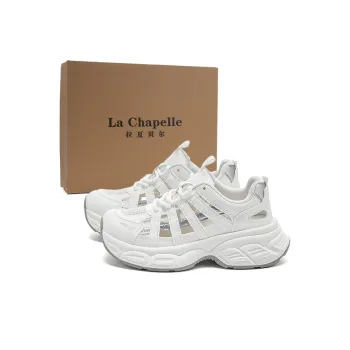La Chapelle Abrasion Resistant Low Top Chunky Sneakers Women's Gray