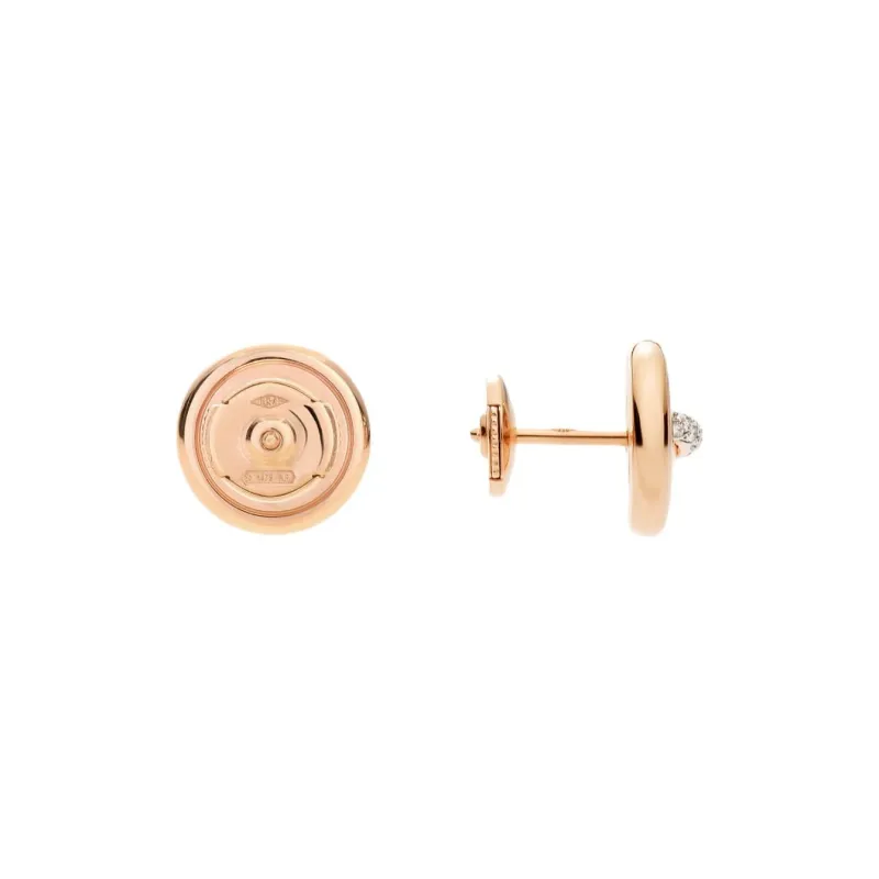 POMELLATO 18K White Gold Stud Earrings Unisex Rose Gold-2