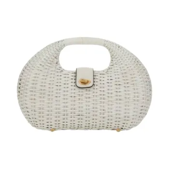 CULT GAIA Rattan Handbag Women's White