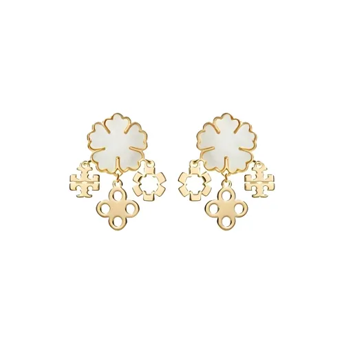 TORY BURCH Brass Earrings Unisex Gold