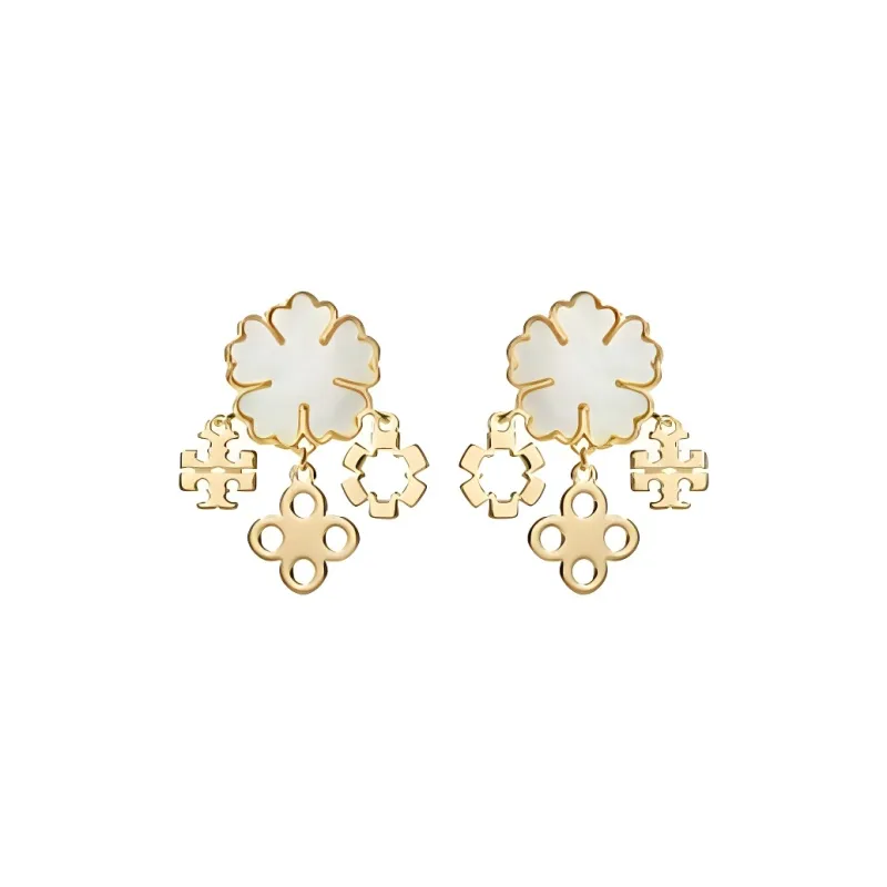 TORY BURCH Brass Earrings Unisex Gold-0