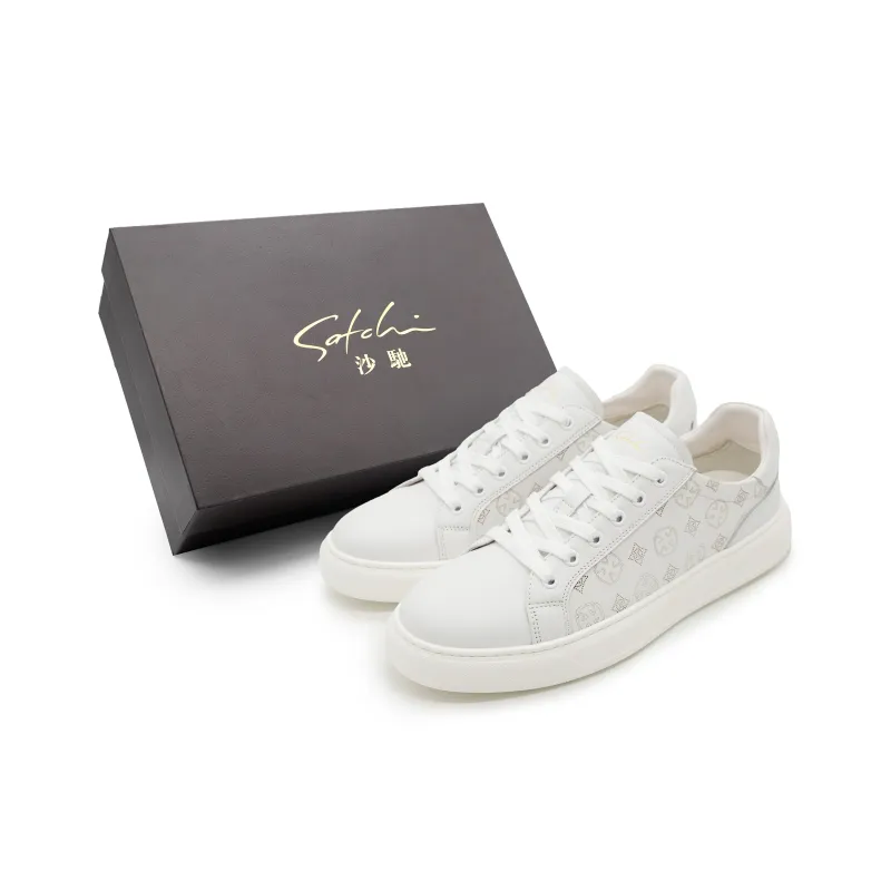 Satchi Low Top Skateboard Shoes Men's White-1