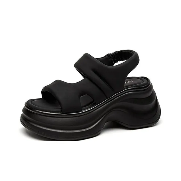 DAPHNE Beach Sandals Women's Black, White-1
