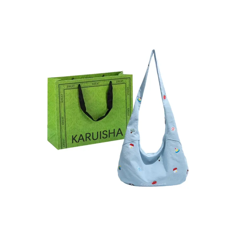 KARUISHA Denim Shoulder Bag Women's Multicolor-0