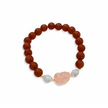 CANHUI Agate Ruyi Chinese Auspicious Animal Beaded Bracelet Women's