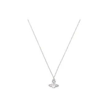 Vivienne Westwood Brass, Crystal Necklaces Women's Silver