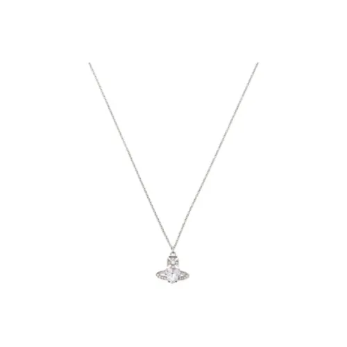 Vivienne Westwood Brass, Crystal Necklaces Women's Silver