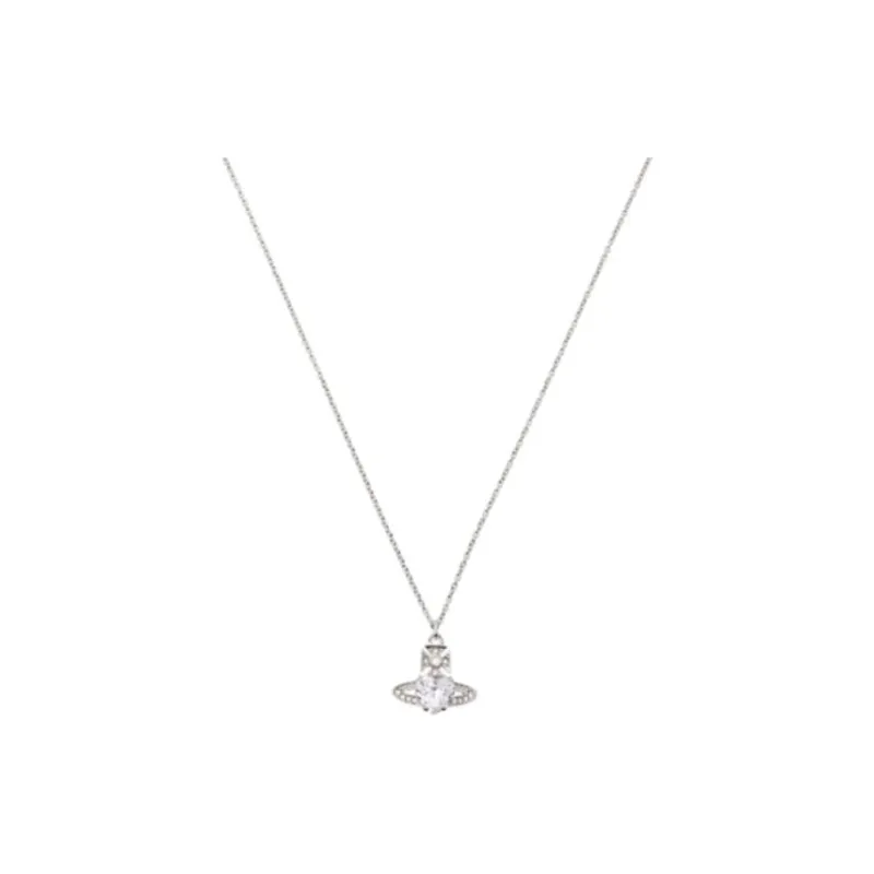 Vivienne Westwood Brass, Crystal Necklaces Women's Silver-0