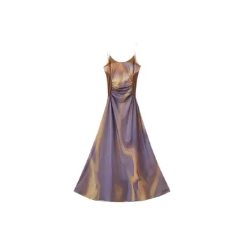 Mu Xiao Xin Slip Dresses Women's Purple