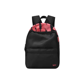 TURN UP Polyester Backpack Trumpets Unisex Black Red Color Block