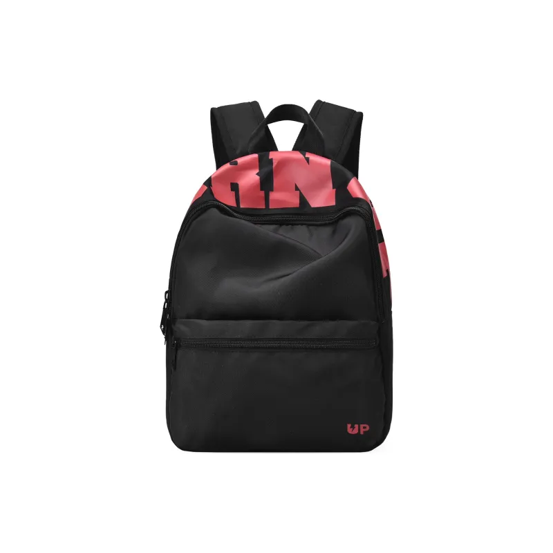 TURN UP Polyester Backpack Trumpets Unisex Black Red Color Block-0