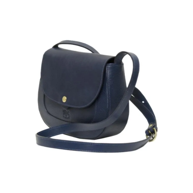 Il Bisonte Cow Leather Crossbody Bag, Shoulder Bag Trumpets Women's Marine Blue-1