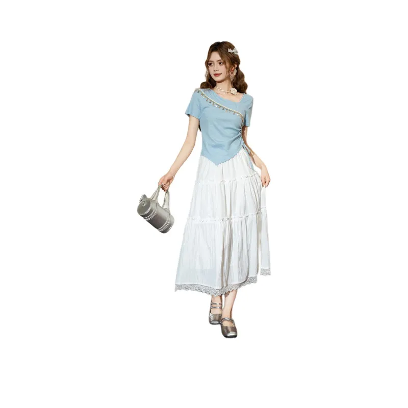 FAWENXIANGZI Skirt Set Loose Fit Women's 2 Pack-6