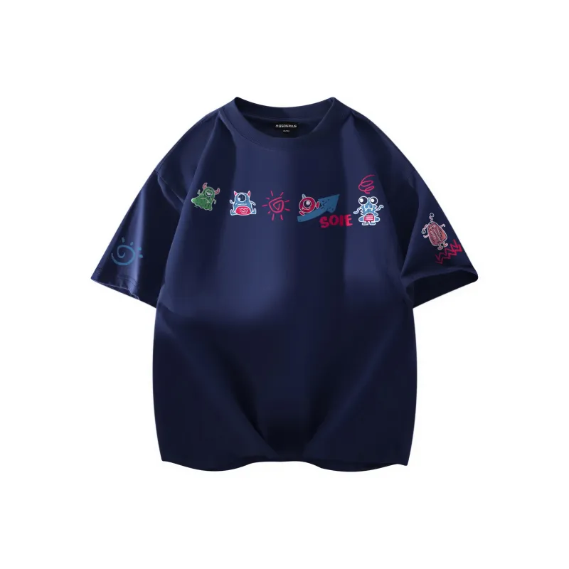 SOIE T-Shirts Unisex Navy Blue-0