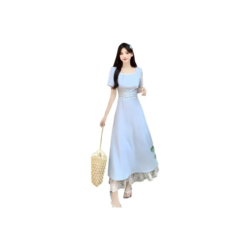 Mu Xiao Xin Short Sleeved Dress Women's-0