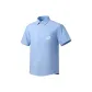 [Short-Sleeved Shirt]Light Blue (ホ Bean Letter White Chest Mark)