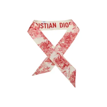 DIOR Silk Silk Scarves Women's White