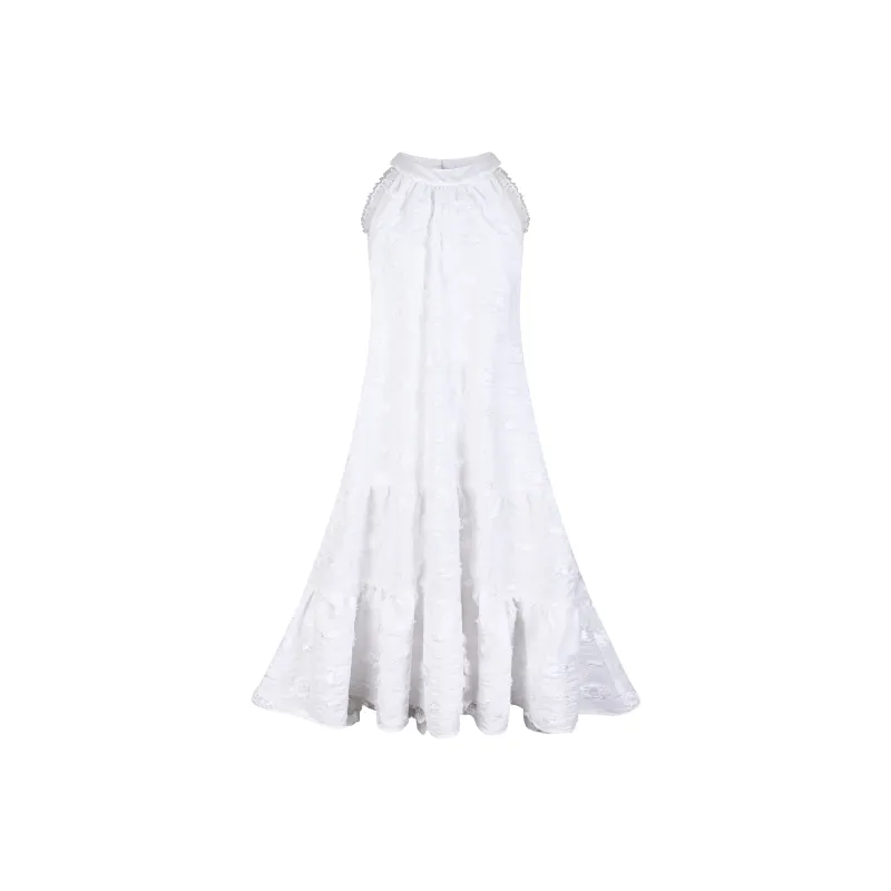 Umoumo Sleeveless Dresses Women's White-0