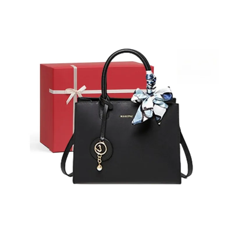 CNNCOO Cow Leather One Shoulder Handbag Regular Women's Ecru & Blue/Midnight Black-0