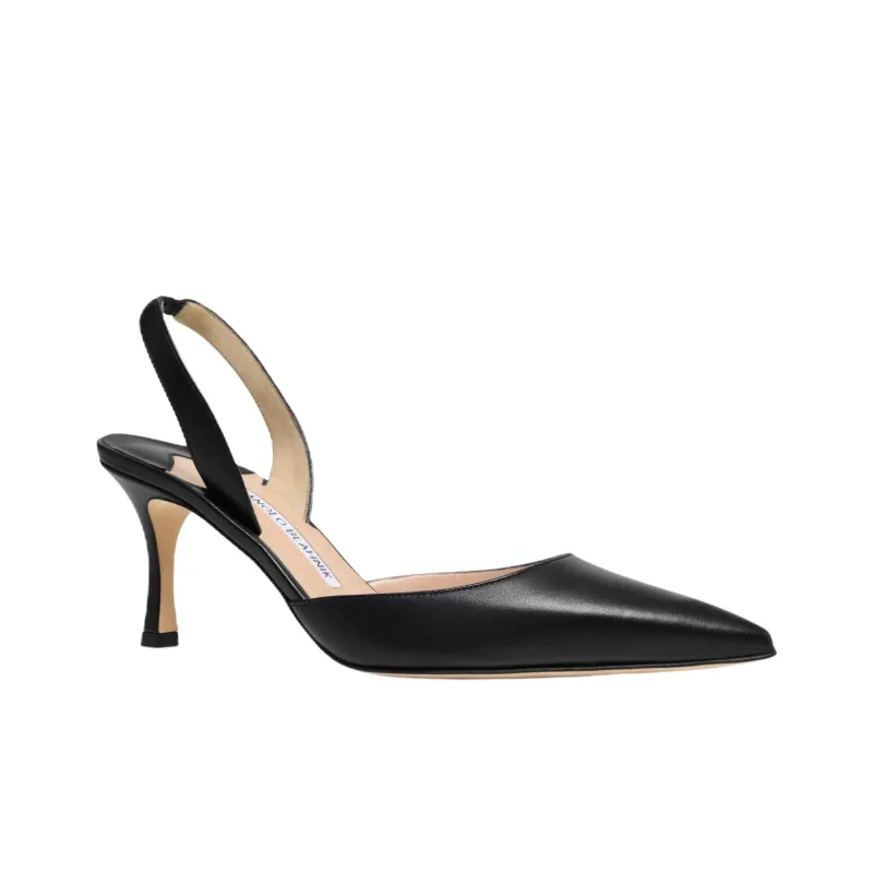 MANOLO BLAHNIK Carolyne Slim Heel High Heels 7cm Women's Black-2