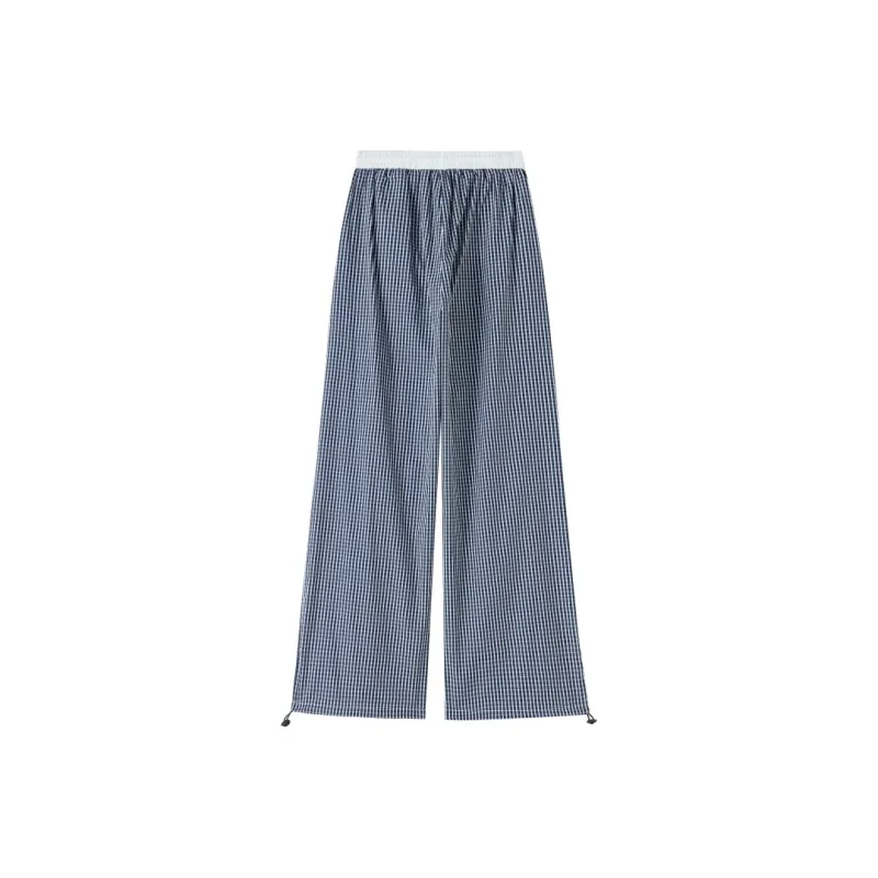 AHDO Casual Pants Women's Plaid-1