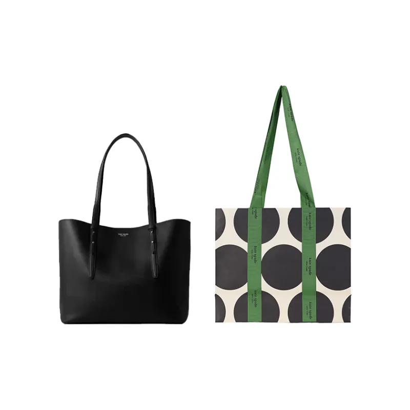 Kate Spade Cow Leather Tote Bag, Shopping Bag, Shoulder Bag Tubas Women's Black-2