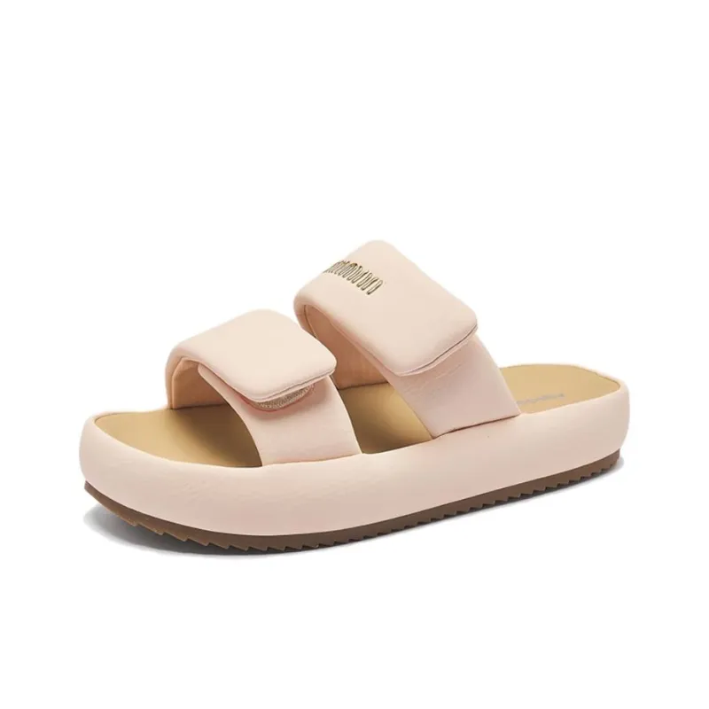 AGSDON Slide Slippers Women's Beige/Pink/Black-15