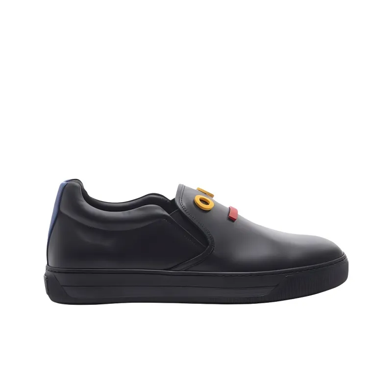 FENDI Men's Casual Shoes Men Low Top Black-1