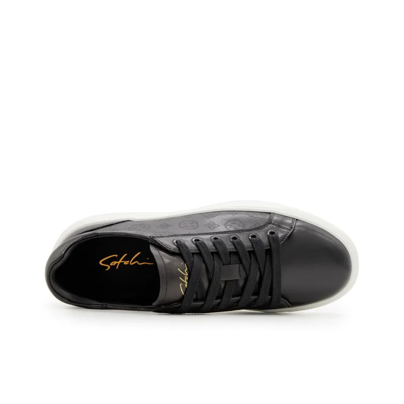 Satchi Low Top Skateboard Shoes Men's Black-3