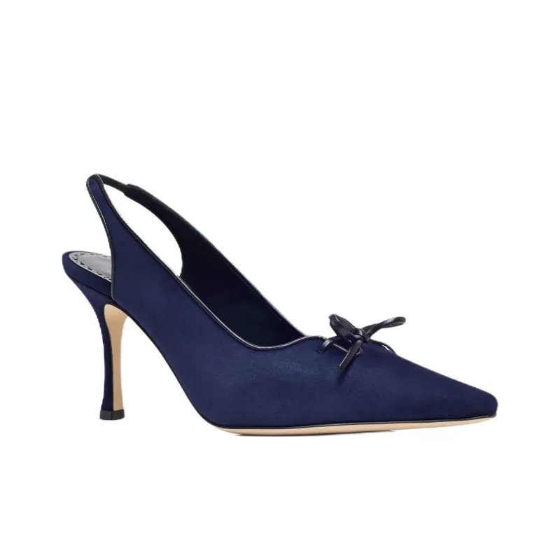 MANOLO BLAHNIK Farid Slim Heel High Heels 9cm Women's Blue-1