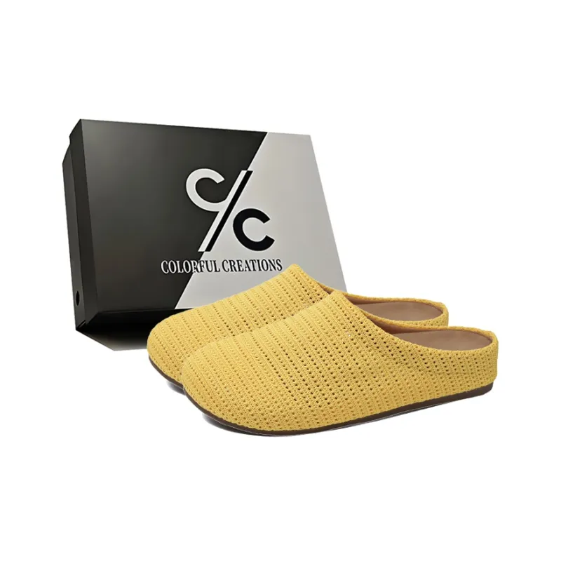 Colorful Creations Stitching Quiet, Odor Resistant, Slip Resistant Closed Toe Slippers Women's Box-15