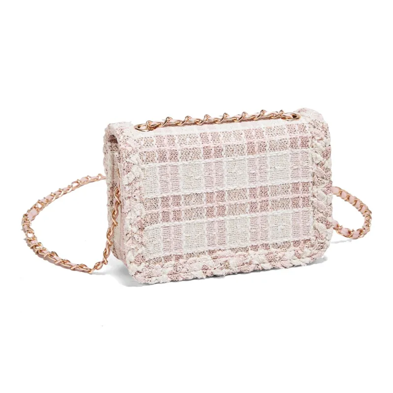 FOXER Fabric Shoulder Bag Women's Pink-4