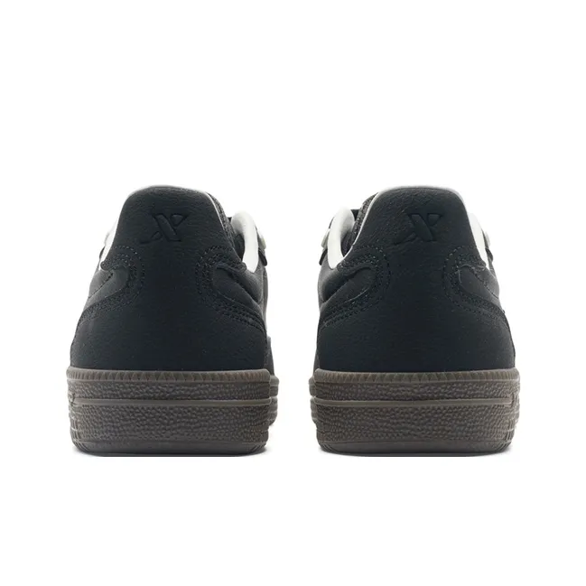 XTEP German Army Trainers Thin Sole T Trainers Lightweight Low Top Skateboard Shoes Women's Black White-2