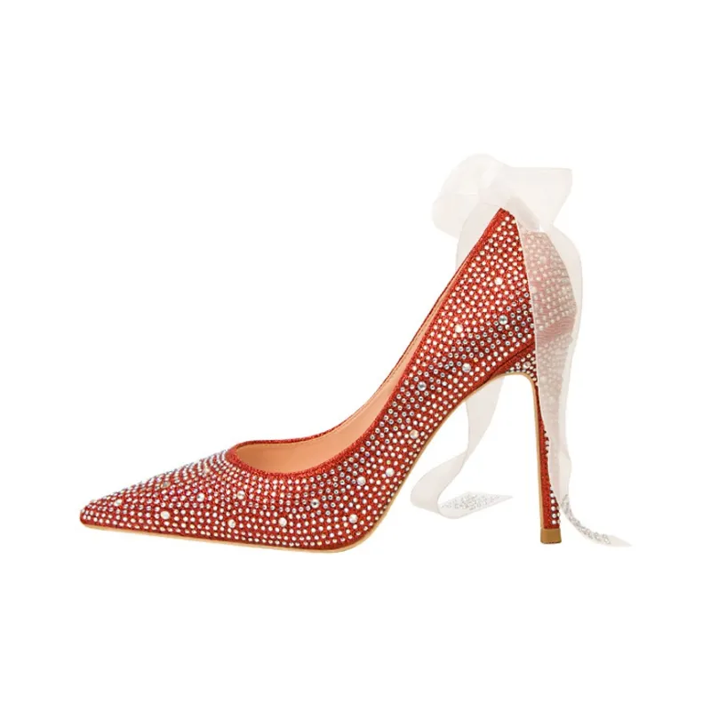 MCKP High Heels Women's Red/Gold/Silver-0