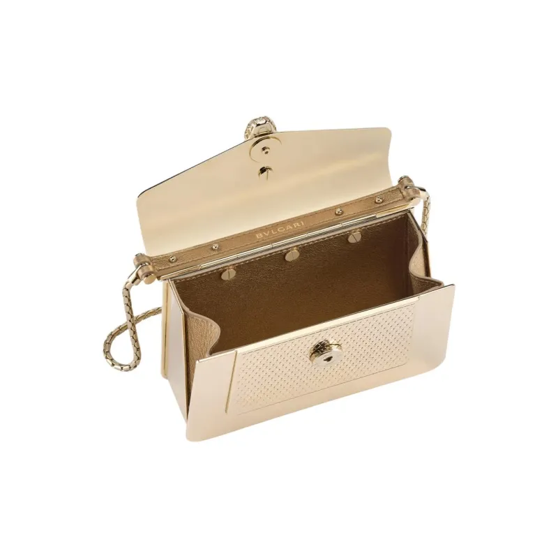 BVLGARI Serpenti Forever Brass Shoulder Bag Mini Women's Gold-2