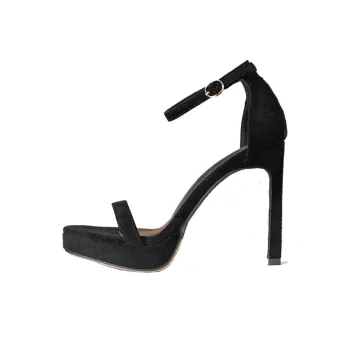 Lan Miao One Strap Sandals 11CM Women's Black