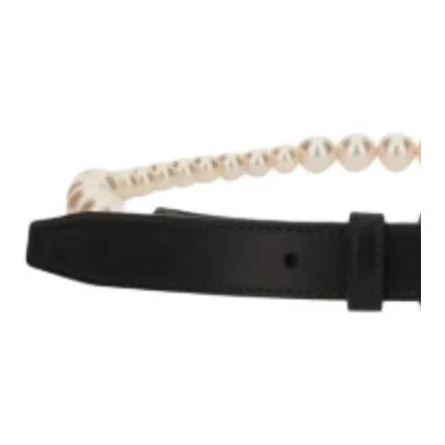 MOSCHINO Leather Belts Women's Black Width 2.54cm-2