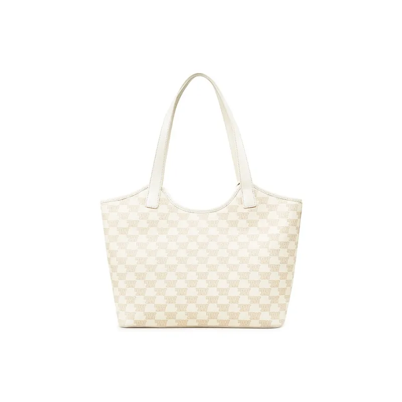 Teenie Weenie PU Tote Handbag, Shoulder Bag Women's Girly Pink/Almond White-8