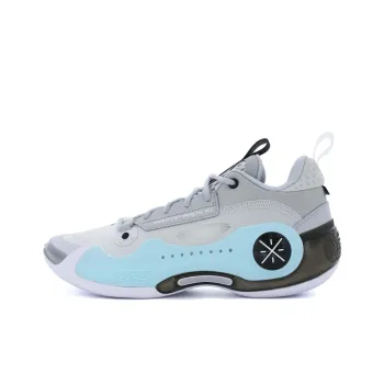 LiNing Non slip Wear resistant Shock Absorption Low Top Basketball Shoes Men's Blue