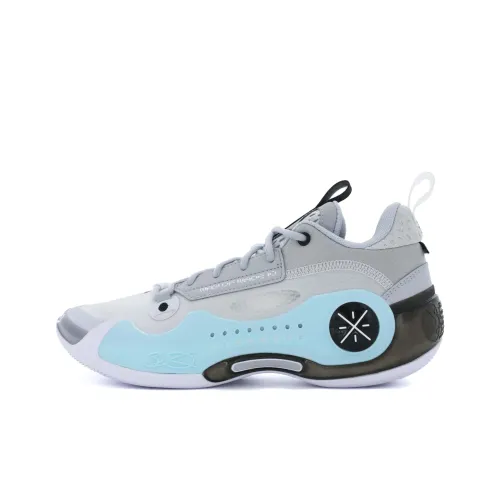 LiNing Non slip Wear resistant Shock Absorption Low Top Basketball Shoes Men's Blue
