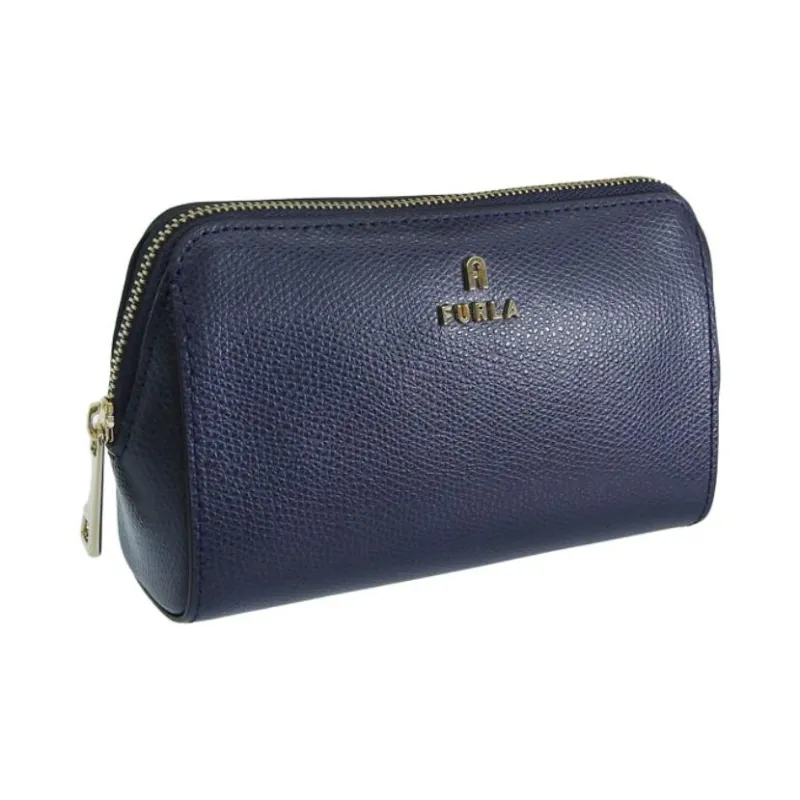 Furla Leather Clutch Women's Dark Blue-1