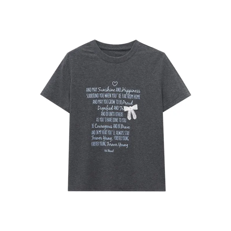 CHARM PICK T Shirts Women's Dark Gray-0