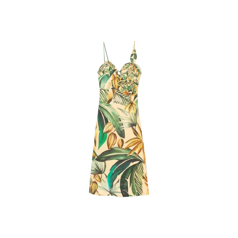 FARM RIO Slip Dress Women's Banana Yellow-0