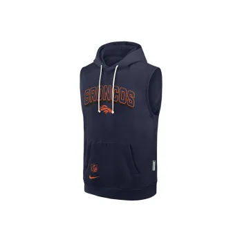 Nike Denver Broncos Sideline Men's Nike Dri FIT Nfl Sleeveless Pullover Hoodie