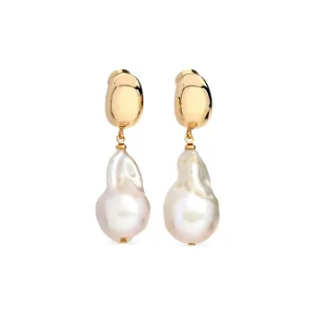 KENNETH JAY LANE Mother Of Pearl Earrings Women's White/Gold