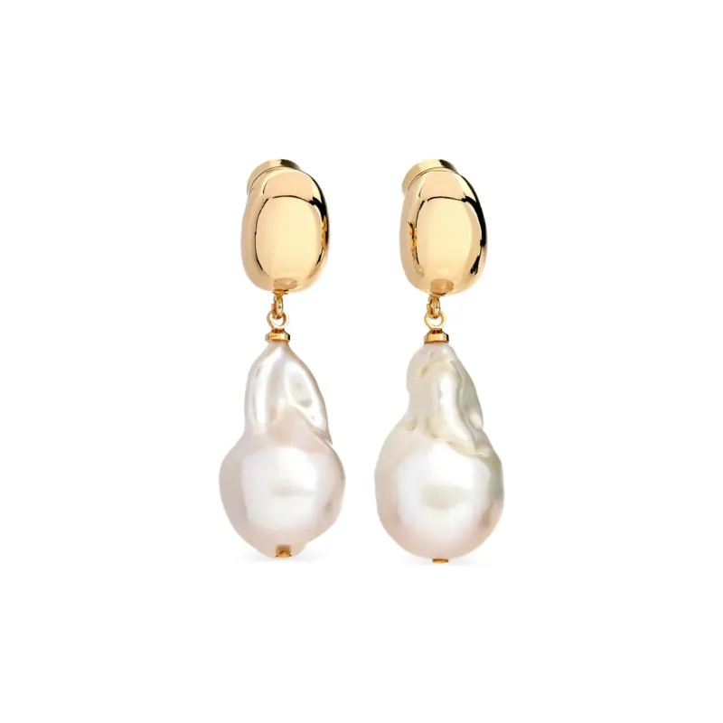 KENNETH JAY LANE Mother Of Pearl Earrings Women's White/Gold-0