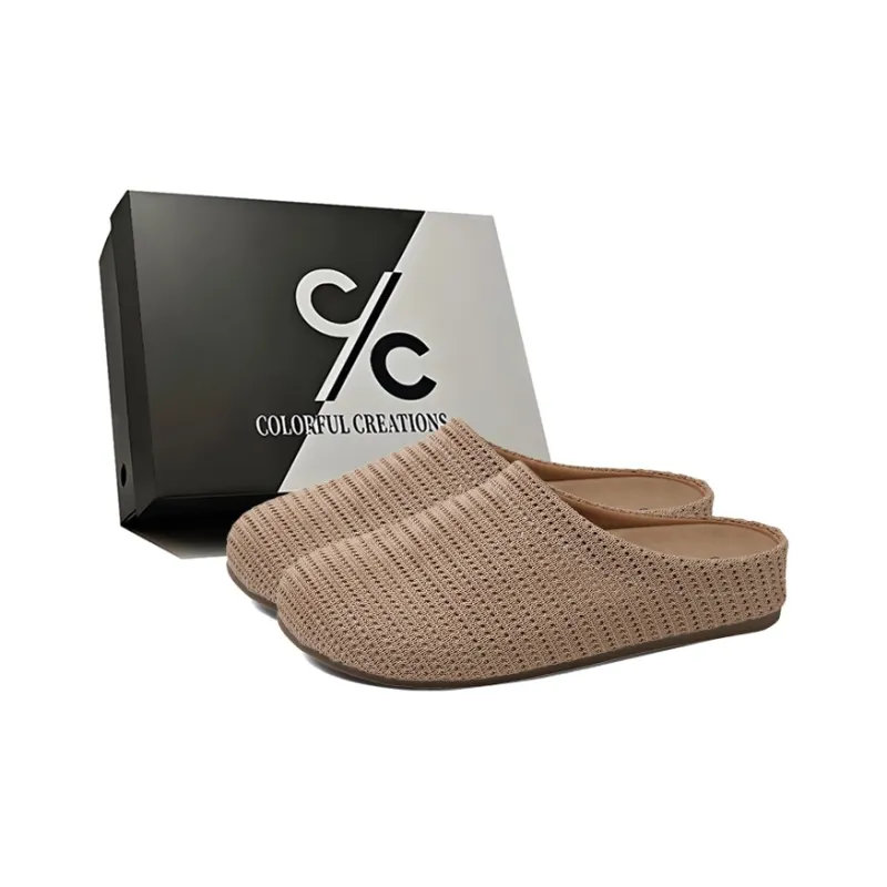 Colorful Creations Stitching Quiet, Odor Resistant, Slip Resistant Closed Toe Slippers Women's Box-10