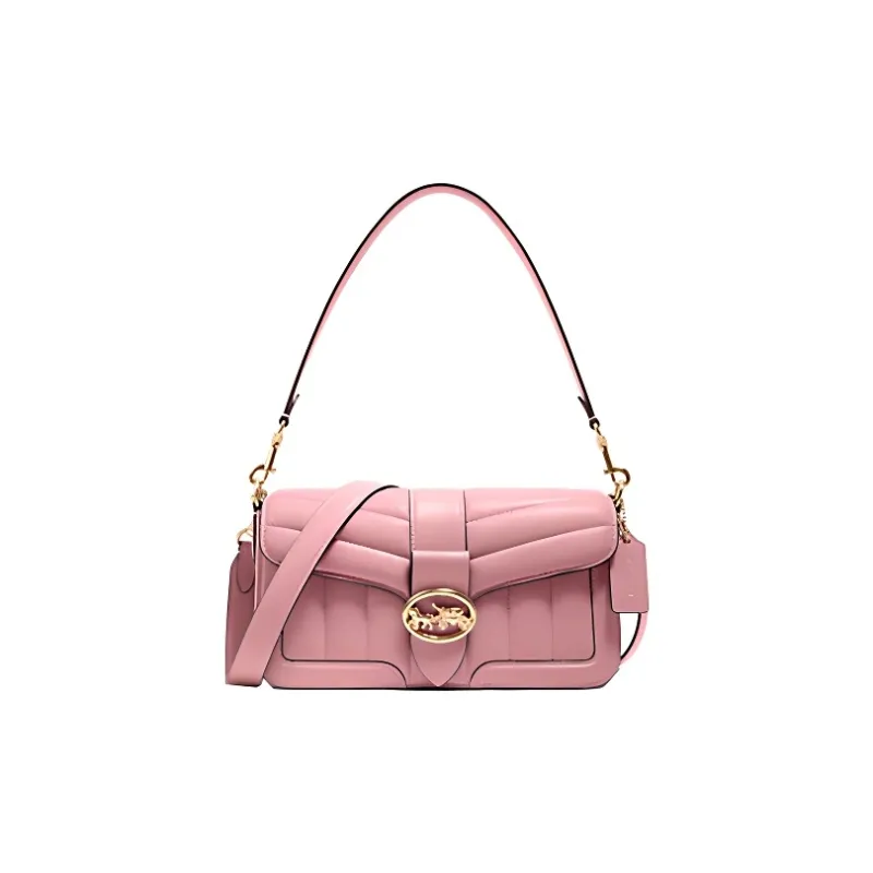 COACH Georgie Leather Crossbody Underarm Shoulder Bag Tubas Women's Pink-0
